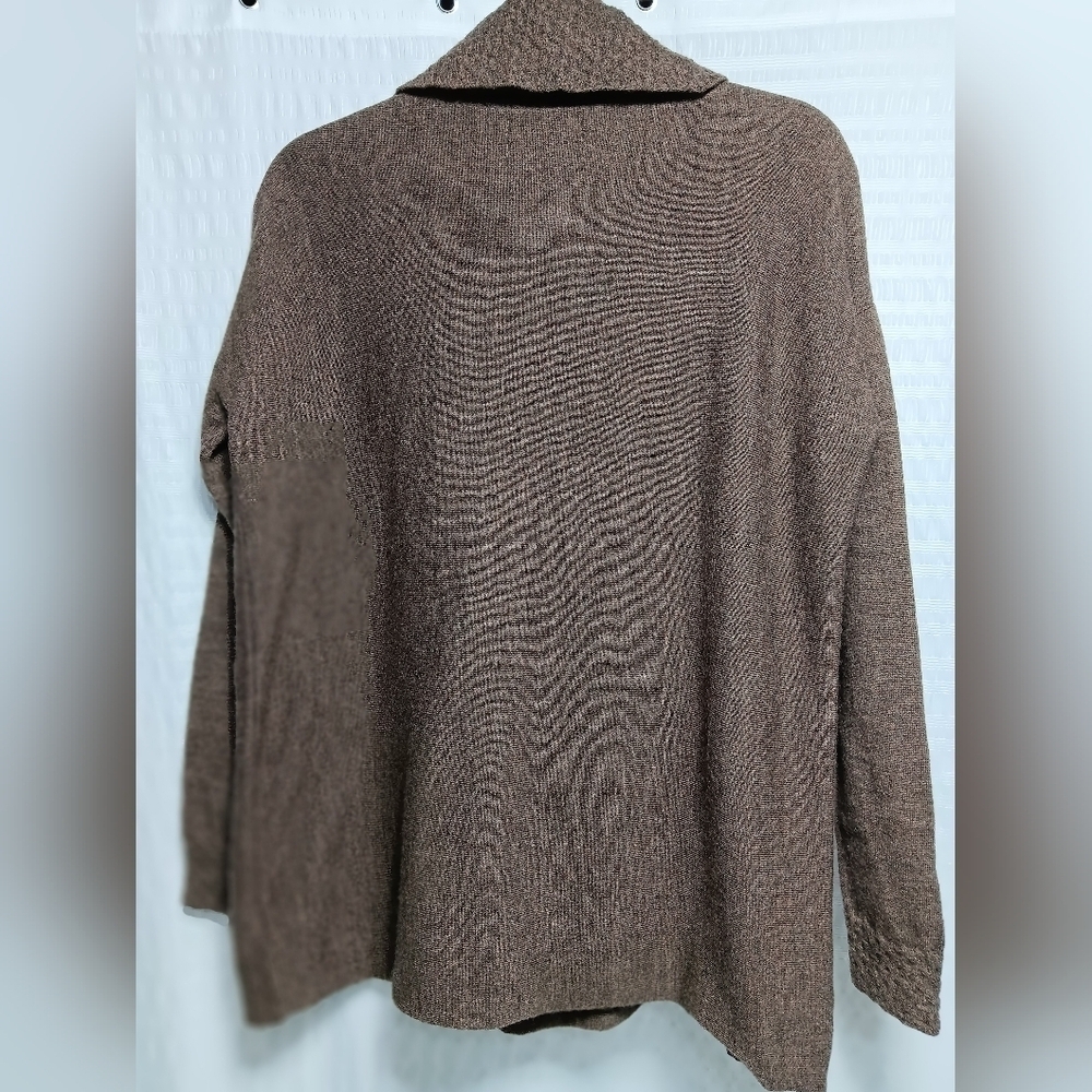 Ellen Tracy 💯 Extra Fine Merino Wool Cowlneck Wrap Sweater. Size M - Picture 2 of 9